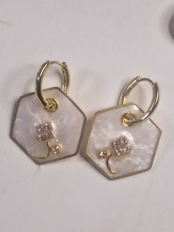 Caravanas Amelia Spring Blanco