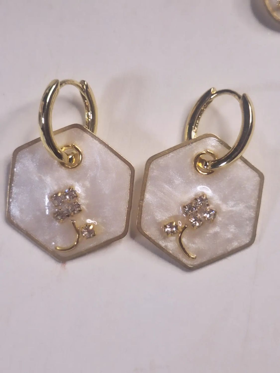 Caravanas Amelia Spring Blanco