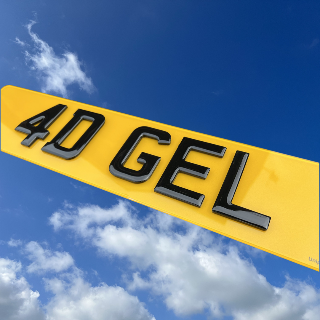 4D + Gel Road Legal Plate