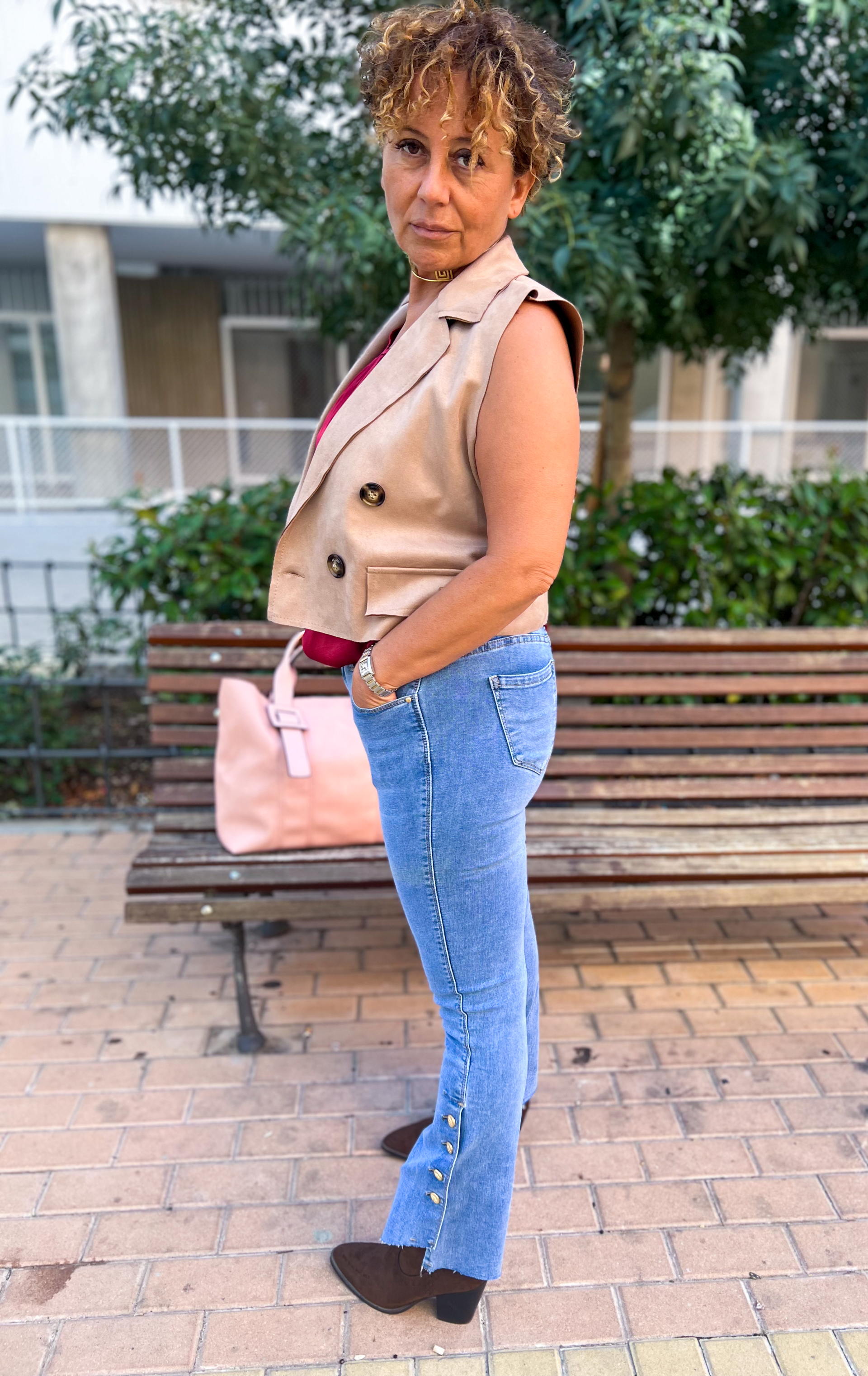 Blusa roja de seda mujer