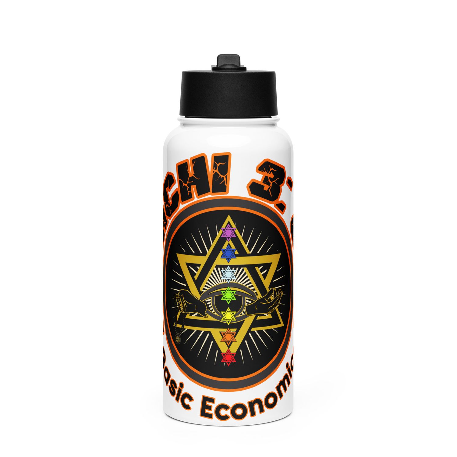 X. Malachi 3:8-12 Basic Economics. Stainless steel water bottle with a straw lid