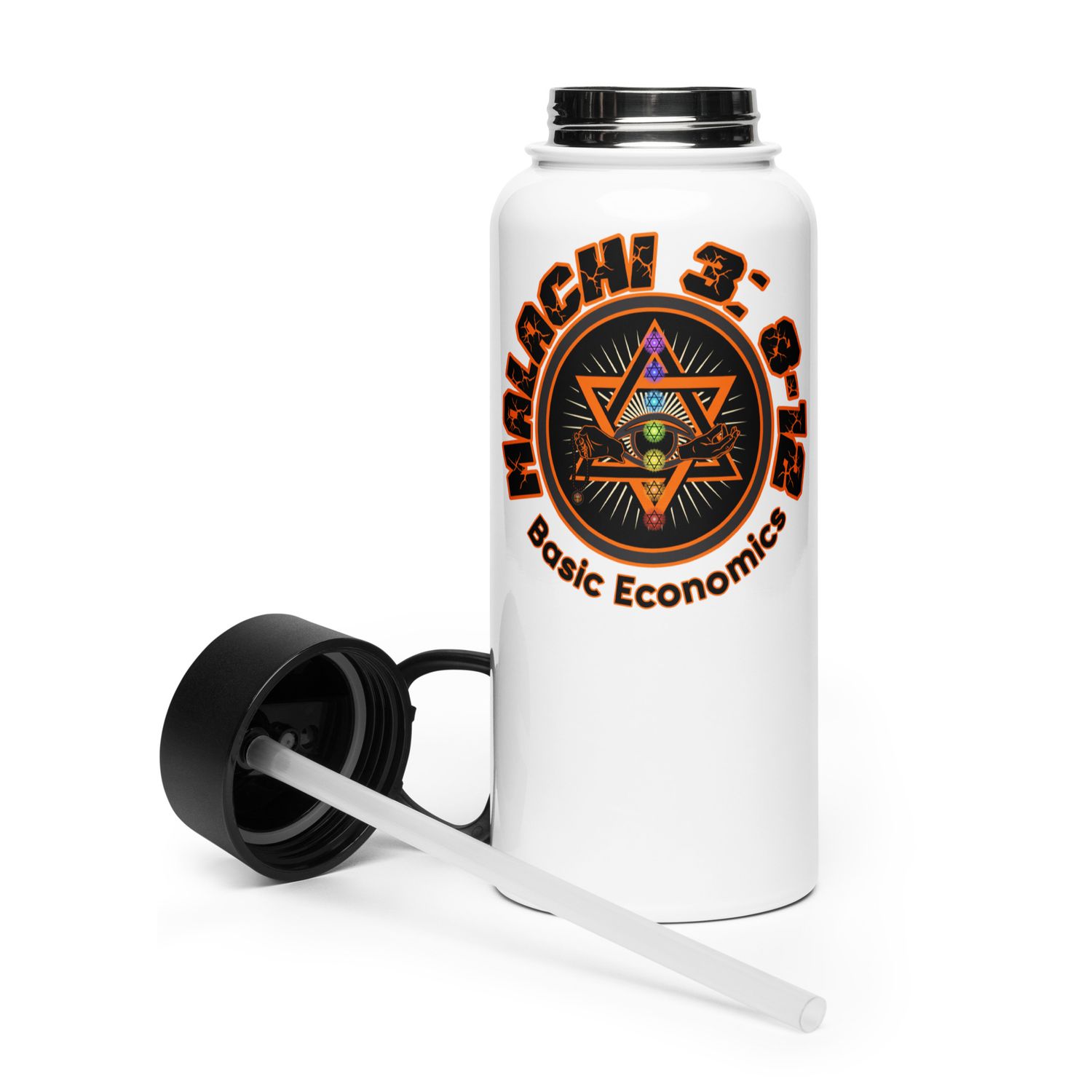 ZG. WILL A MAN ROB GOD? MALACHI 3: 8-12KJV. BASIC ECONOMICS. Stainless steel water bottle with a straw lid