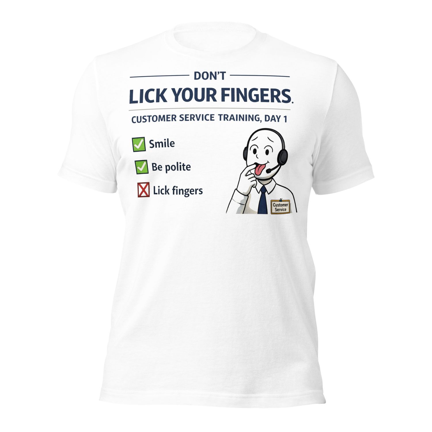 L. Don't Lick Your Fingers Unisex t-shirt