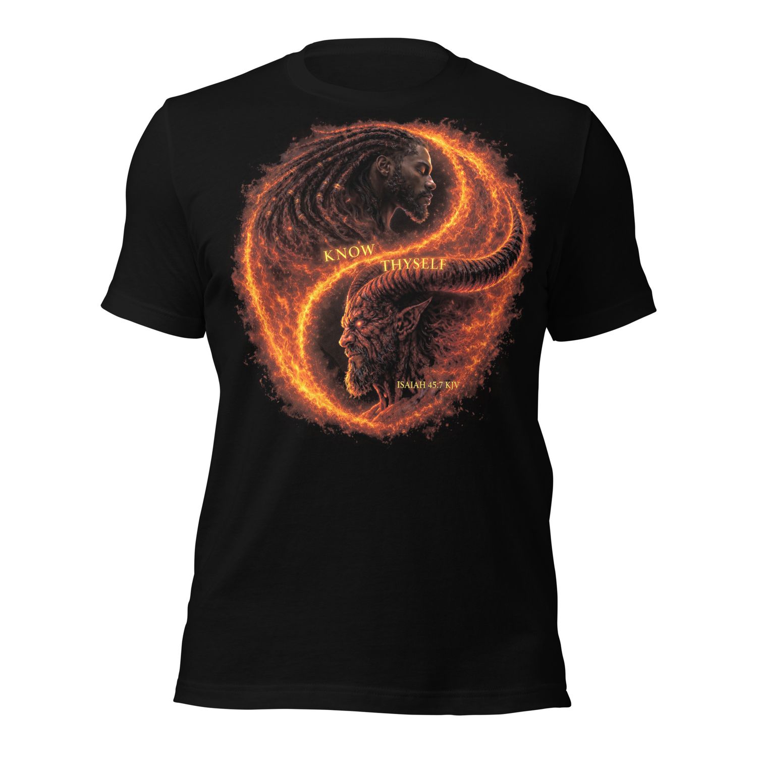 BA. Know Thyself. Duality. Higher Self vs Lower Nature. Unisex t-shirt