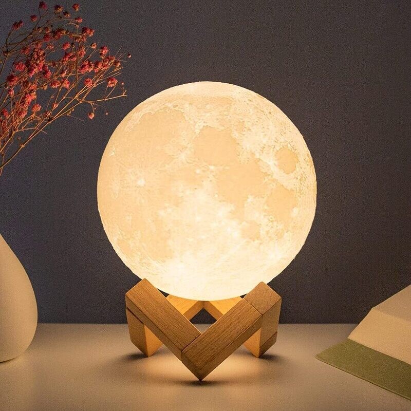 Led Night Light 3d Print Moon Lamp 8cm