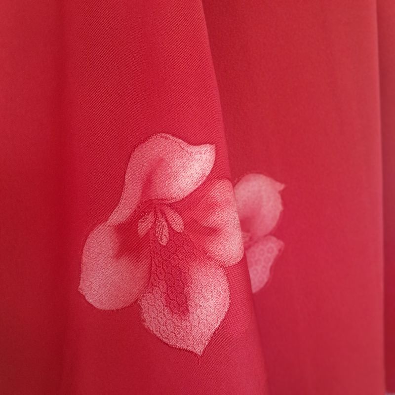 KIMONO JAPONES Haori de Flor Roja