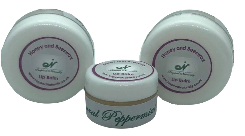 Natural Honey & Beeswax  Peppermint Lip Balm 5g and 10g