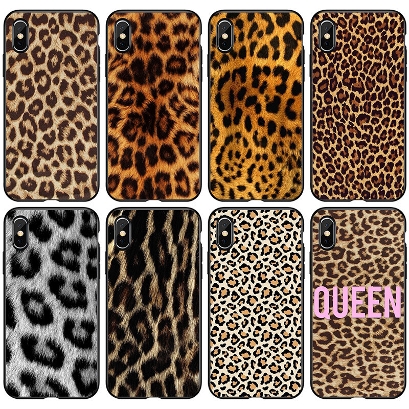 Leopard Silicone Phone Case For iPhone 12 13 Pro Mini XS Max Leopard Silicone Phone Case For iPhone 12 13 Pro Mini XS Max