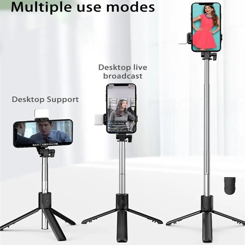 3 In 1 Portable Wireless Bluetooth Compatible Selfie Stick 3 In 1 Portable Wireless Bluetooth Compatible Selfie Stick