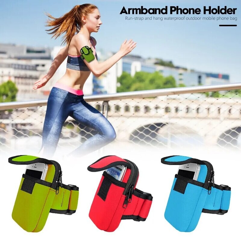 Running Mobile Phone Bag Earphone Arm Band Phone Holder Armband Bag for iPhone Samsung Xiaomi Key Wallet Card Storage Pouch