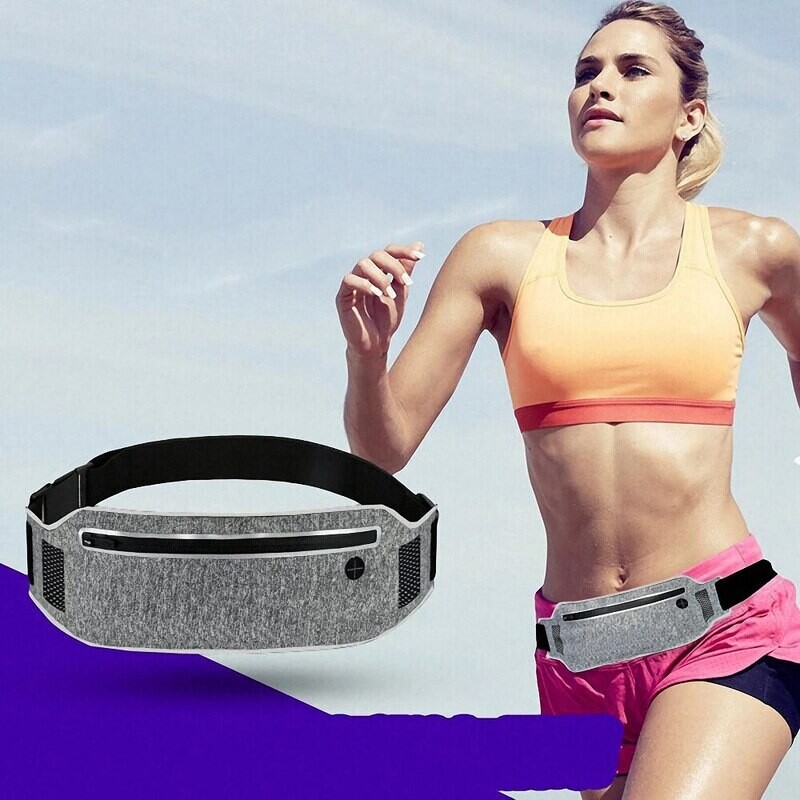Unisex Running Waist Bag Sports Money Belt Pack Cycling Bag Jogging Waist Pouch 6.5 inch Mobile Phones Universal