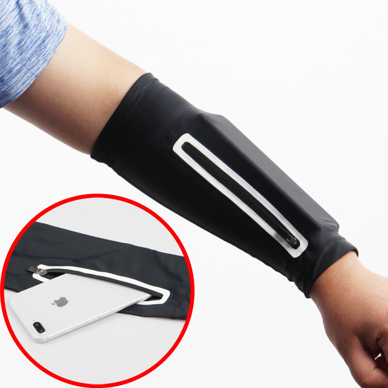 Unisex Short Arm Warmer for Mobile Phone Stretch Arm Bag Running