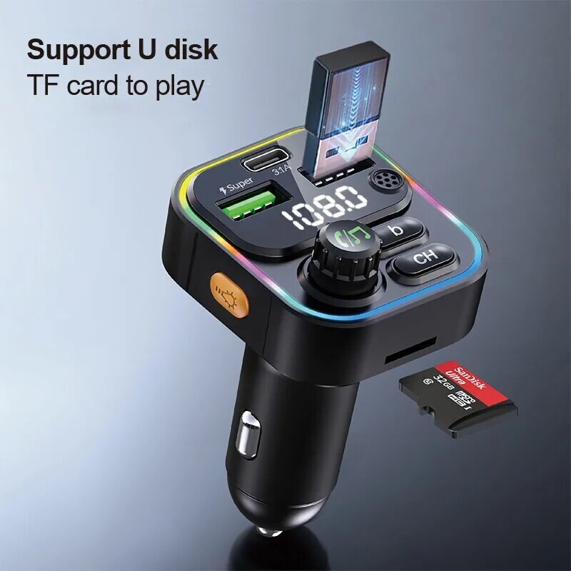 Transmitter Bluetooth Car Handsfree Audio Player Adapter