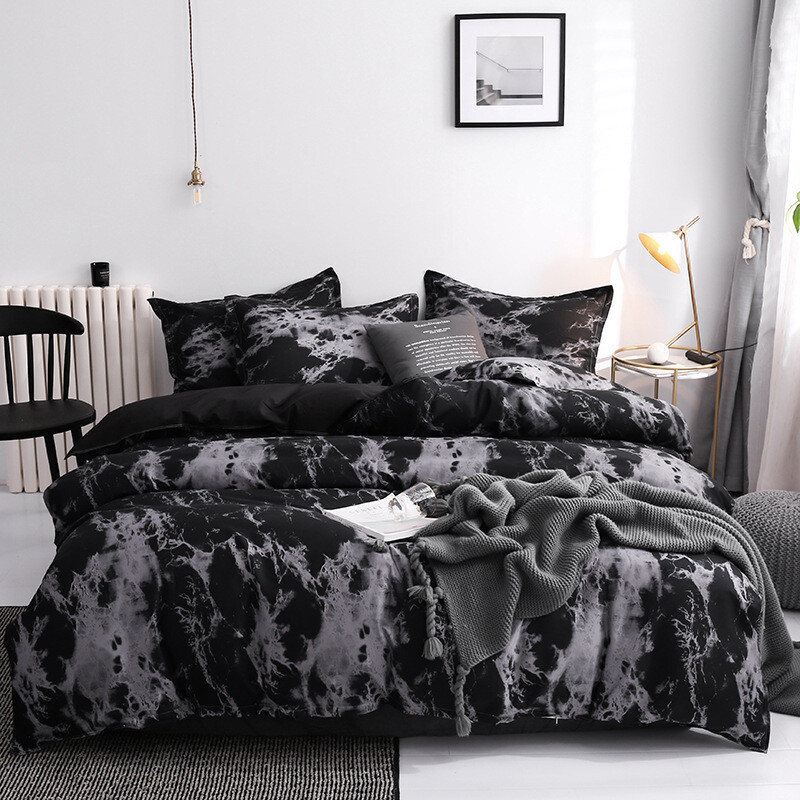 Luxury Printed Duvet Cover Pillowcases Bedding Set