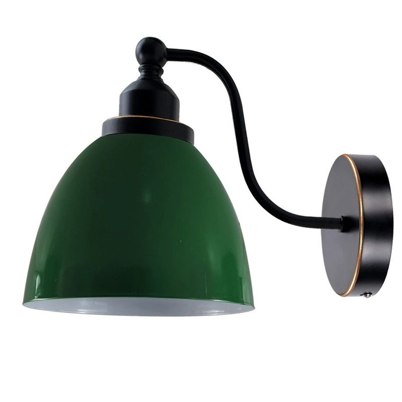 Industrial Vintage Modern Retro Swan Neck Metal Arm E27 Sconce Green Wall Mount Light~3919