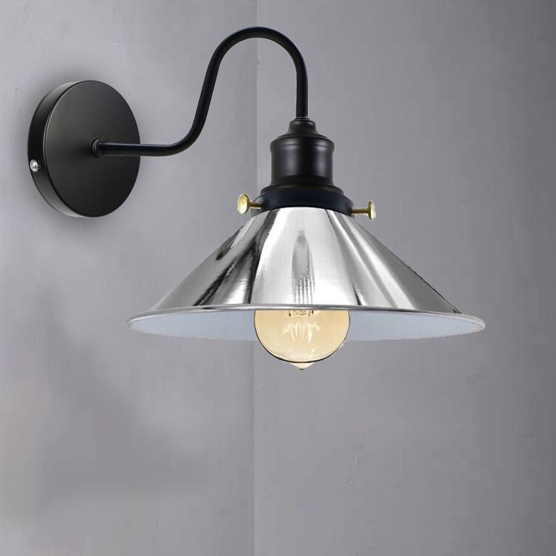 Vintage Industrial Metal Cone Shade Lighting Indoor Wall Sconce Light Fittings~3389