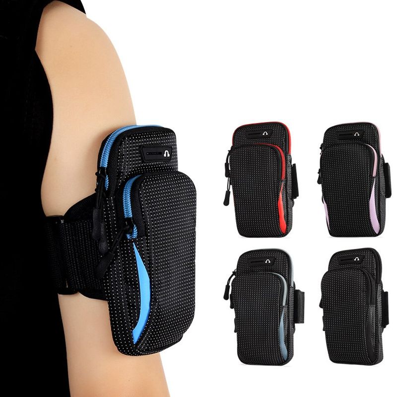 6.5 Inches Sports Bag Armband Case Gym Fitness Running Arm Band Bag Cover Jogging Workout Pouch for Mobile Phone Key Money Card