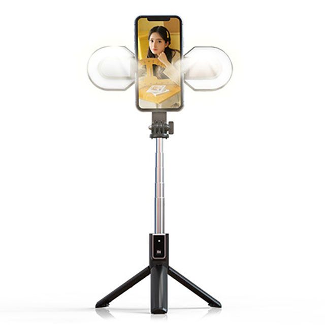 Mini Portable LED Light Mobile Phone Remote Selfie Stick Stand Holder With Tripod For Smartphone