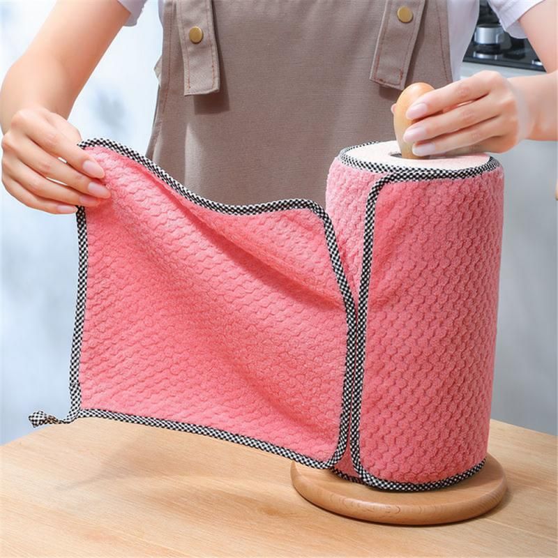 Kitchen Towels Non-Stick Oil Thickened Table Cleaning Absorbent Cloth
