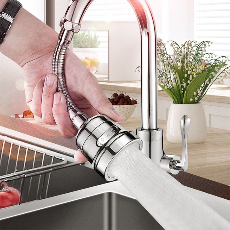 Kitchen Gadgets 2 Modes 360 Rotatable Bubbler High Pressure Faucet