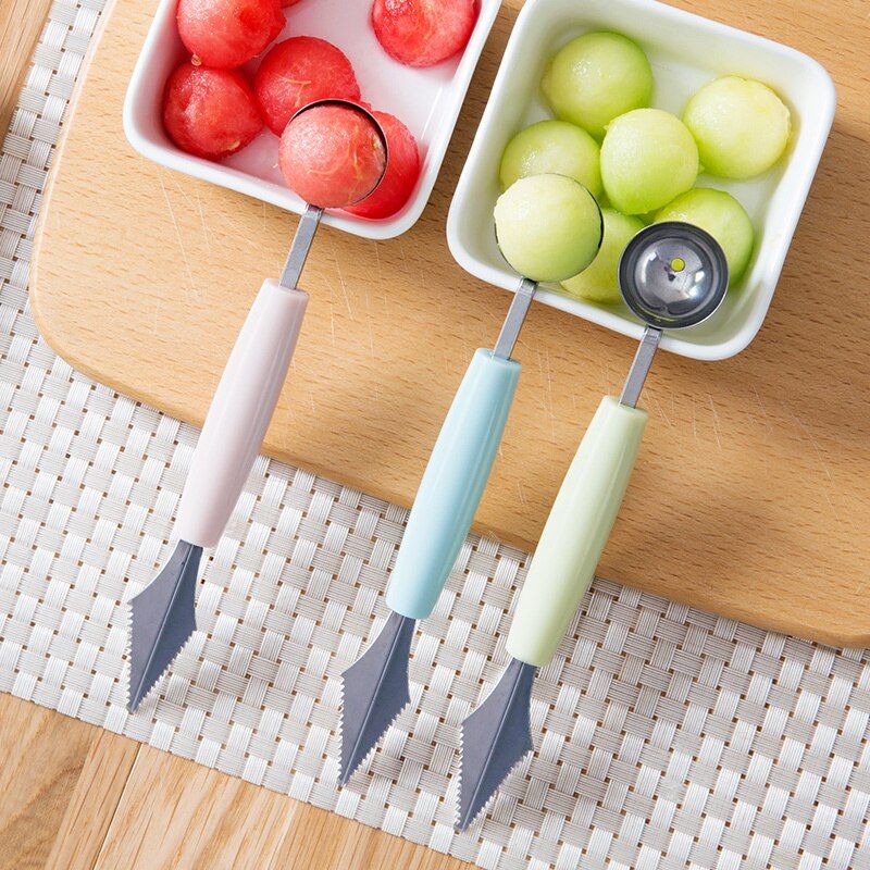 Fruit Platter Carving Knife Melon Spoon Ice Cream Dig Scoop