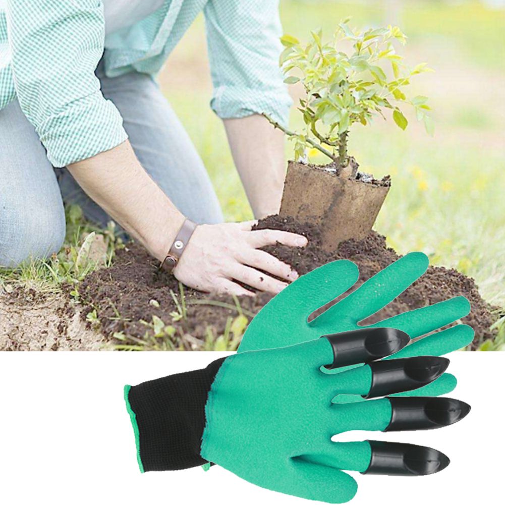 Latex Builders Garden Genie Gloves With Plastic Claws