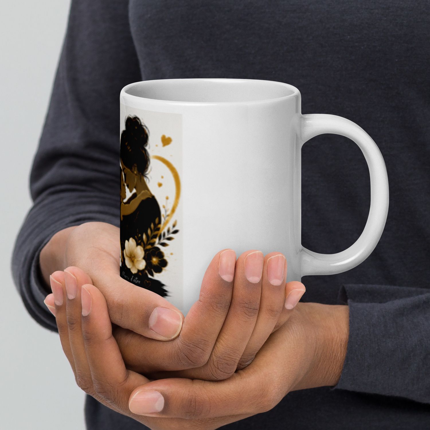 White glossy mug