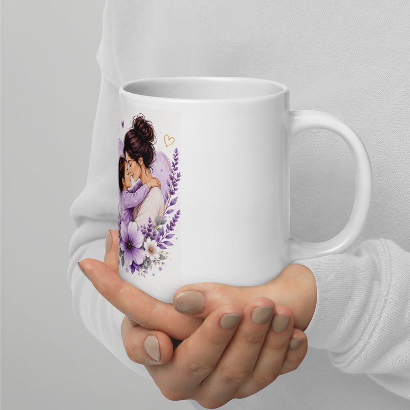 White glossy mug