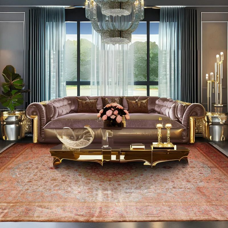 9x12 Gray, Blush Hand Knotted 100% Silk Traditional Authentic Kum 500 KPSI Oriental Area Rug