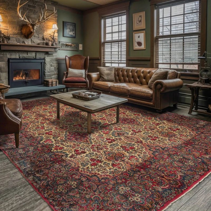 11'10''x15'10'' Palace Ivory, Blue Hand Knotted 100% Wool Traditional Antique Isfahan 300 KPSI Oriental Area Rug