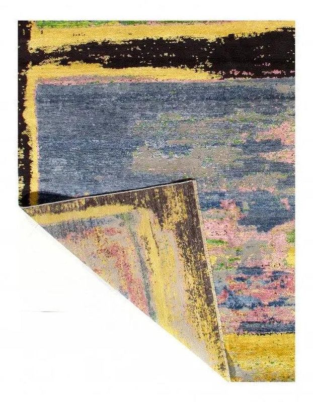 Canvello multi color Fine Hand Knotted Modern rug - 9' X 12'