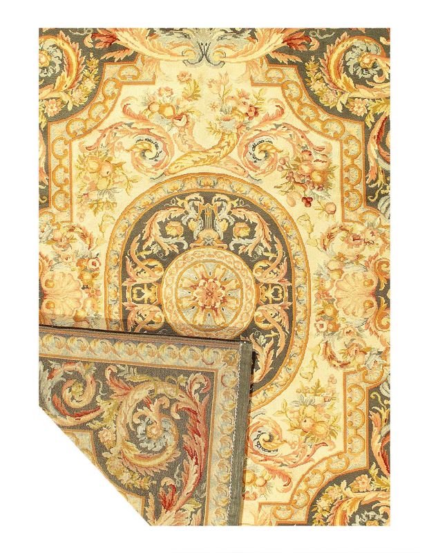 Canvello Fine Hand Knotted Savonnerie Rug - 8'1'' X 10'1''