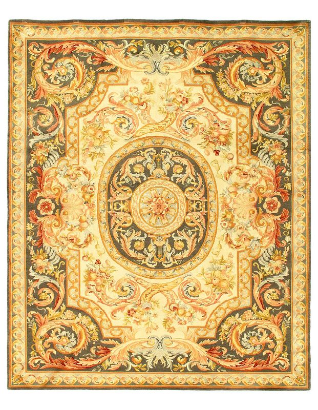 Canvello Fine Hand Knotted Savonnerie Rug - 8'1'' X 10'1''