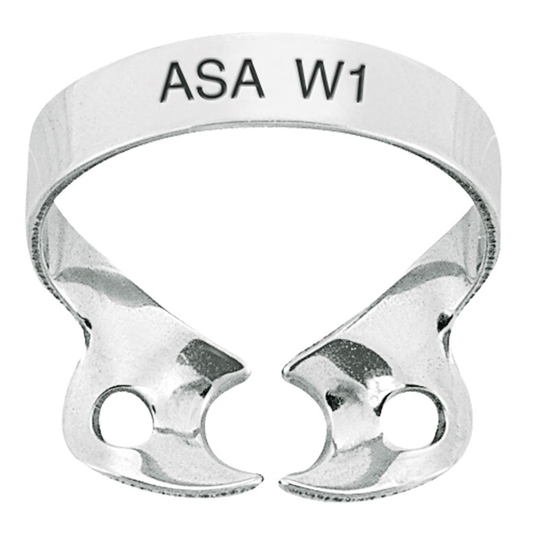 rubber dam clamps wingless premolgeneral use NO. w1