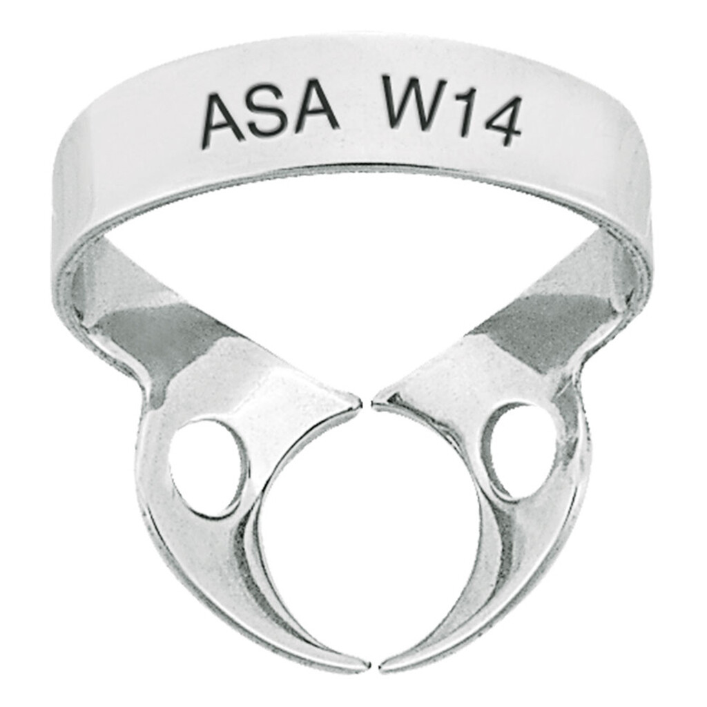 rubber dam clamps wingless round inclmolar NO. w14