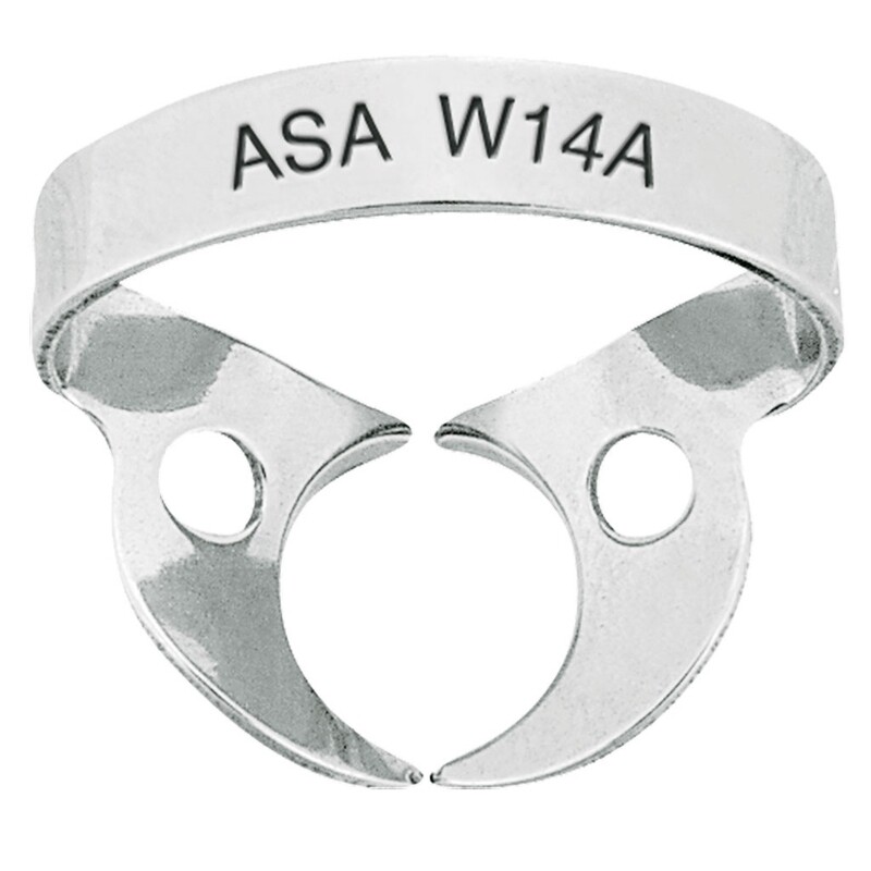 rubber dam clamps wingless round molars NO. w14a