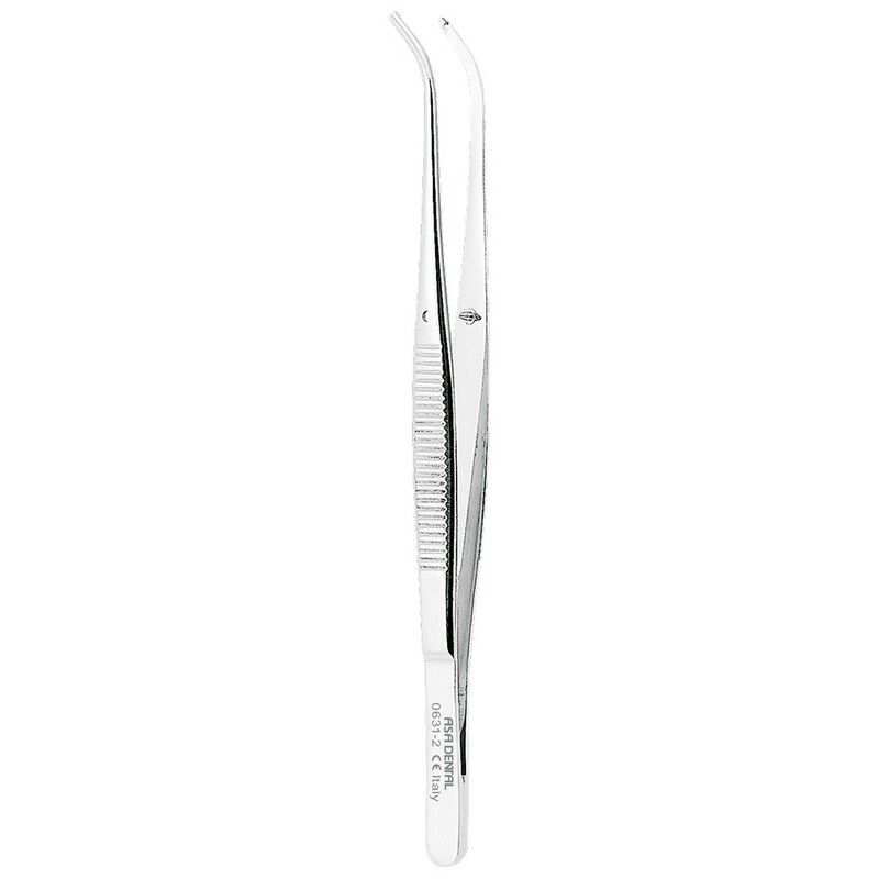 TISSUE PLIERS SEMKEN-TAYLOR 1X2 CURVED N.2 CM.12,5