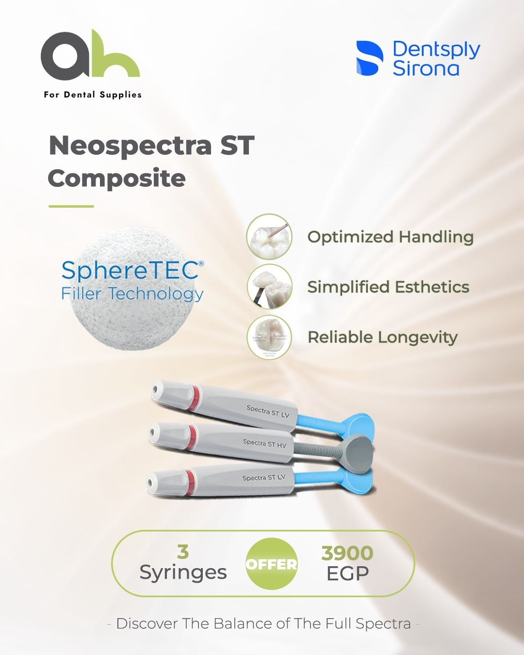 3 Neospectra ST composite Syringes