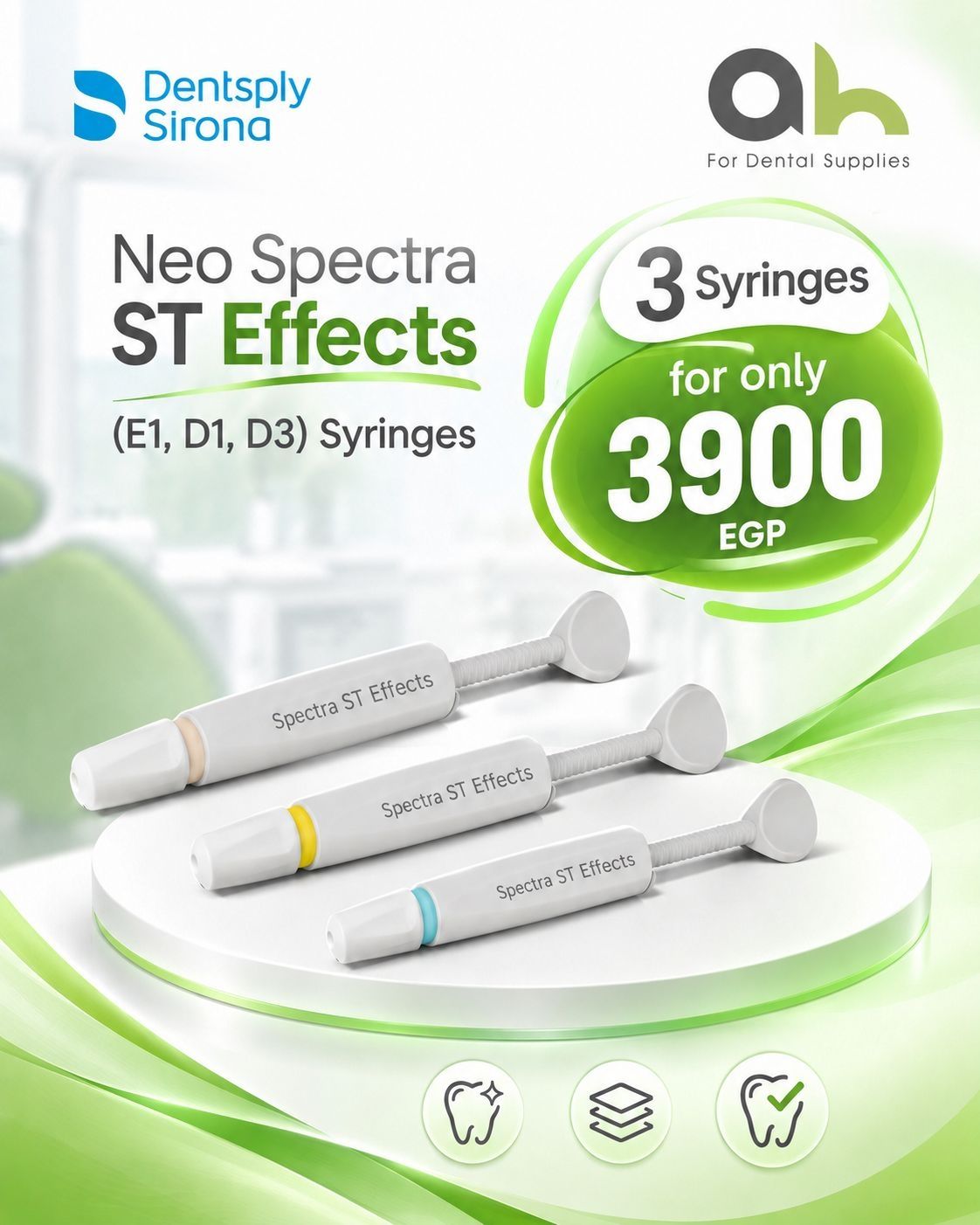 3 Neospectra ST composite Effects syringes