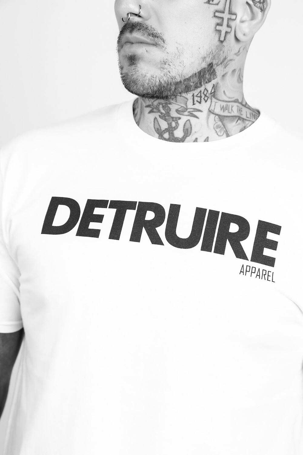 &quot;DETRUIRE&quot; t-shirt blanc