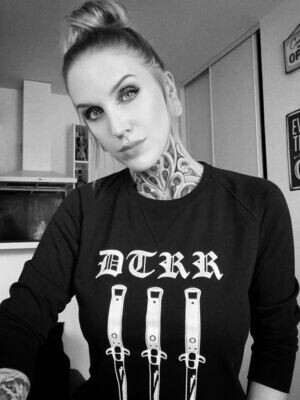&quot;DTRR knives&quot; sweat noir femme