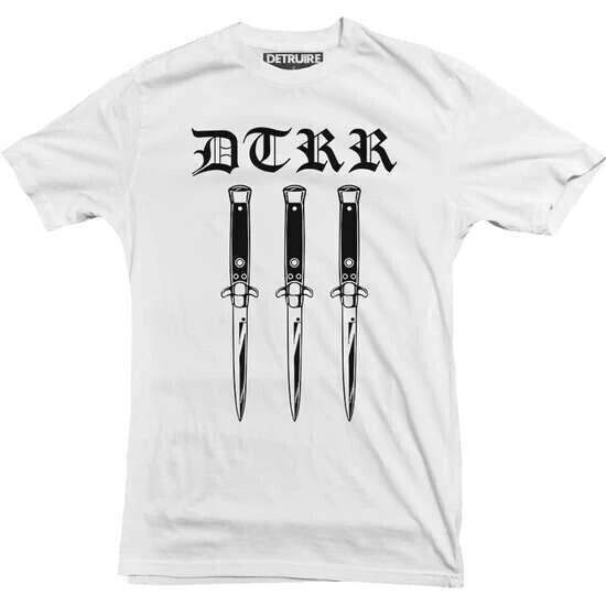 &quot;DTRR knives&quot; t-shirt blanc