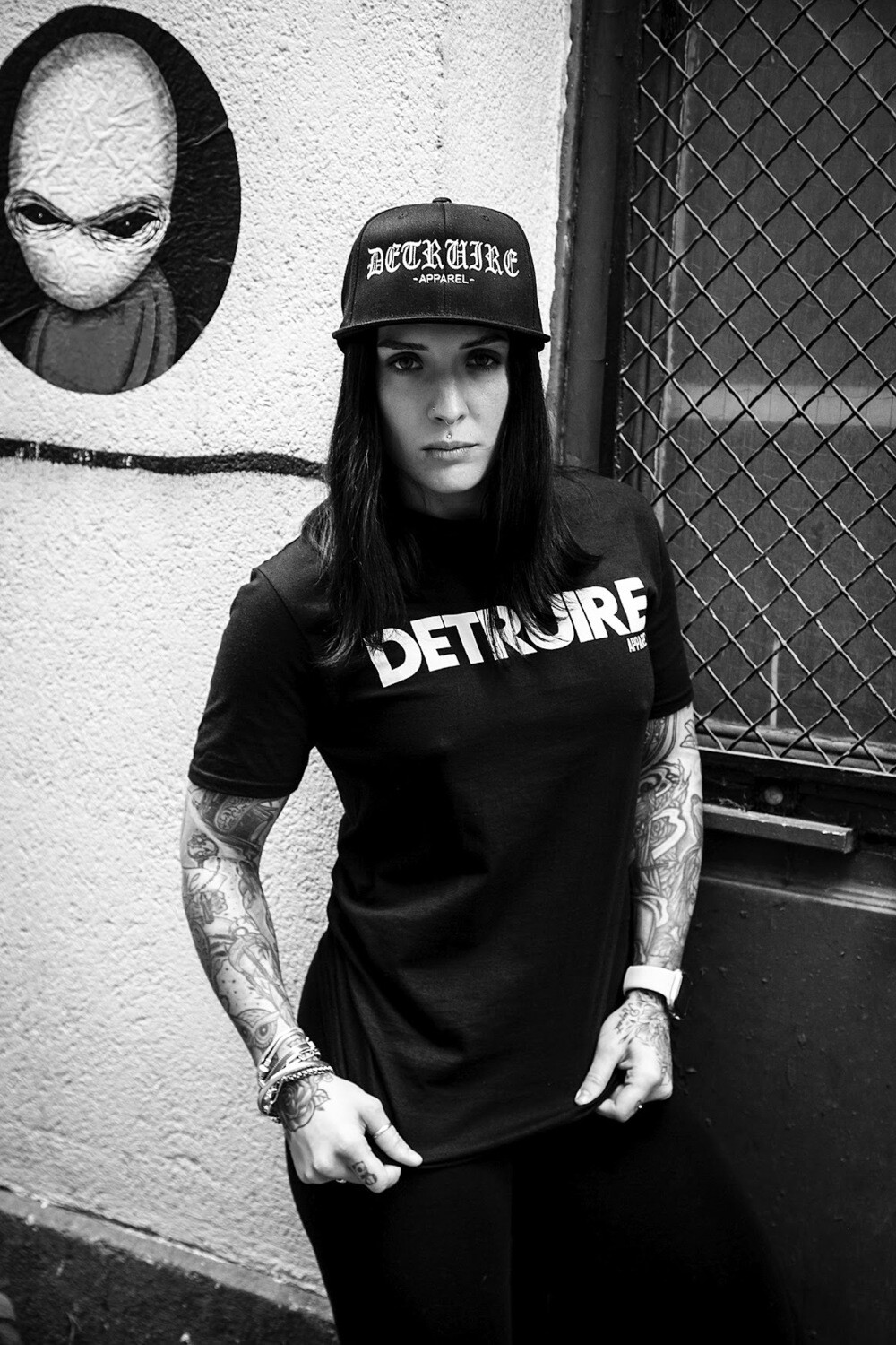"DETRUIRE" t-shirt noir