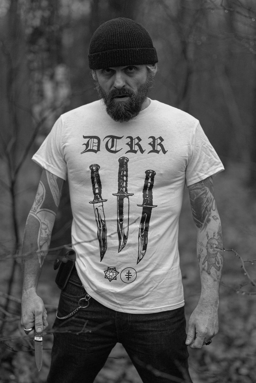 "DTRR Poignard" t-shirt blanc