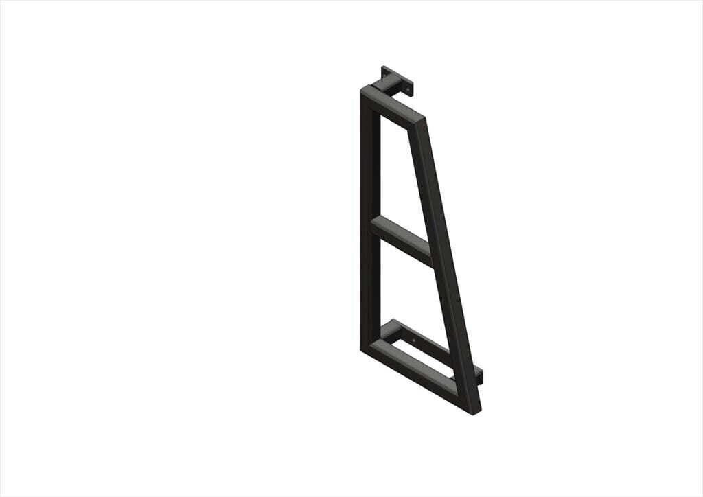 Ladder 55cm, left, black for Volkswagen Amarok