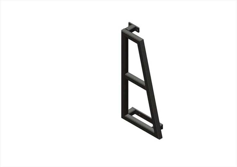 Ladder 49cm, right, black for Ford Ranger, Toyota Hilux(16+), Isuzu D-Max, Nissan Navara