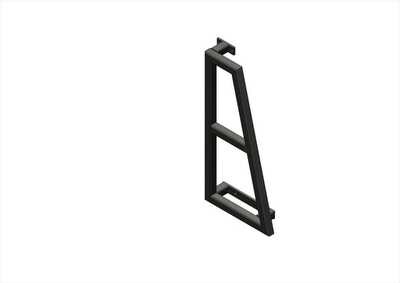 Ladder 49cm, left, black for Ford Ranger, Toyota Hilux(16+), Isuzu D-Max, Nissan Navara