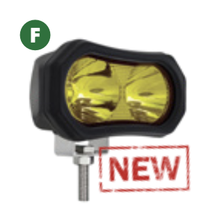 10W Flood Beam Universal LED - Amber
