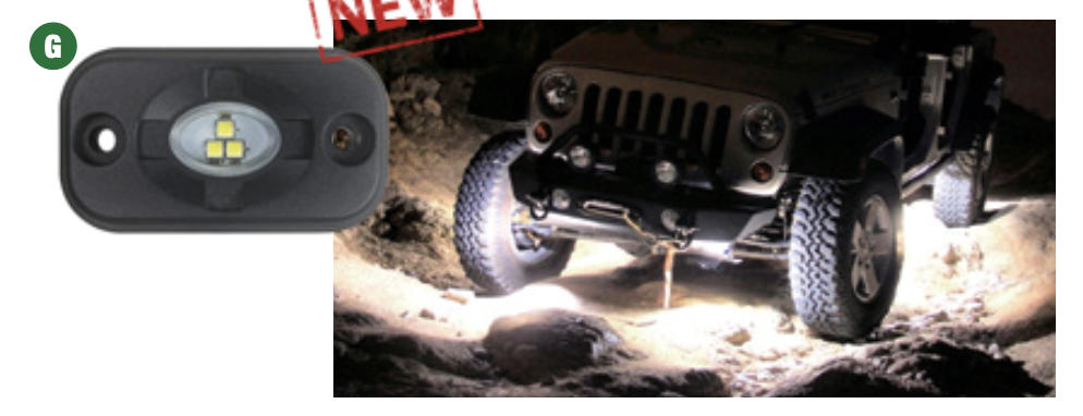 ​9W Flood Beam LED Rock Light - Clear