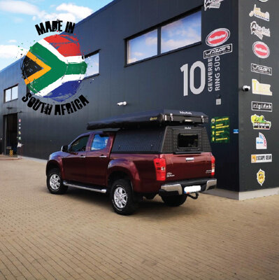 Alu-Cab Canopy Adventure Isuzu D-Max 2012-2012 D/Cab Black/ Tread Plate